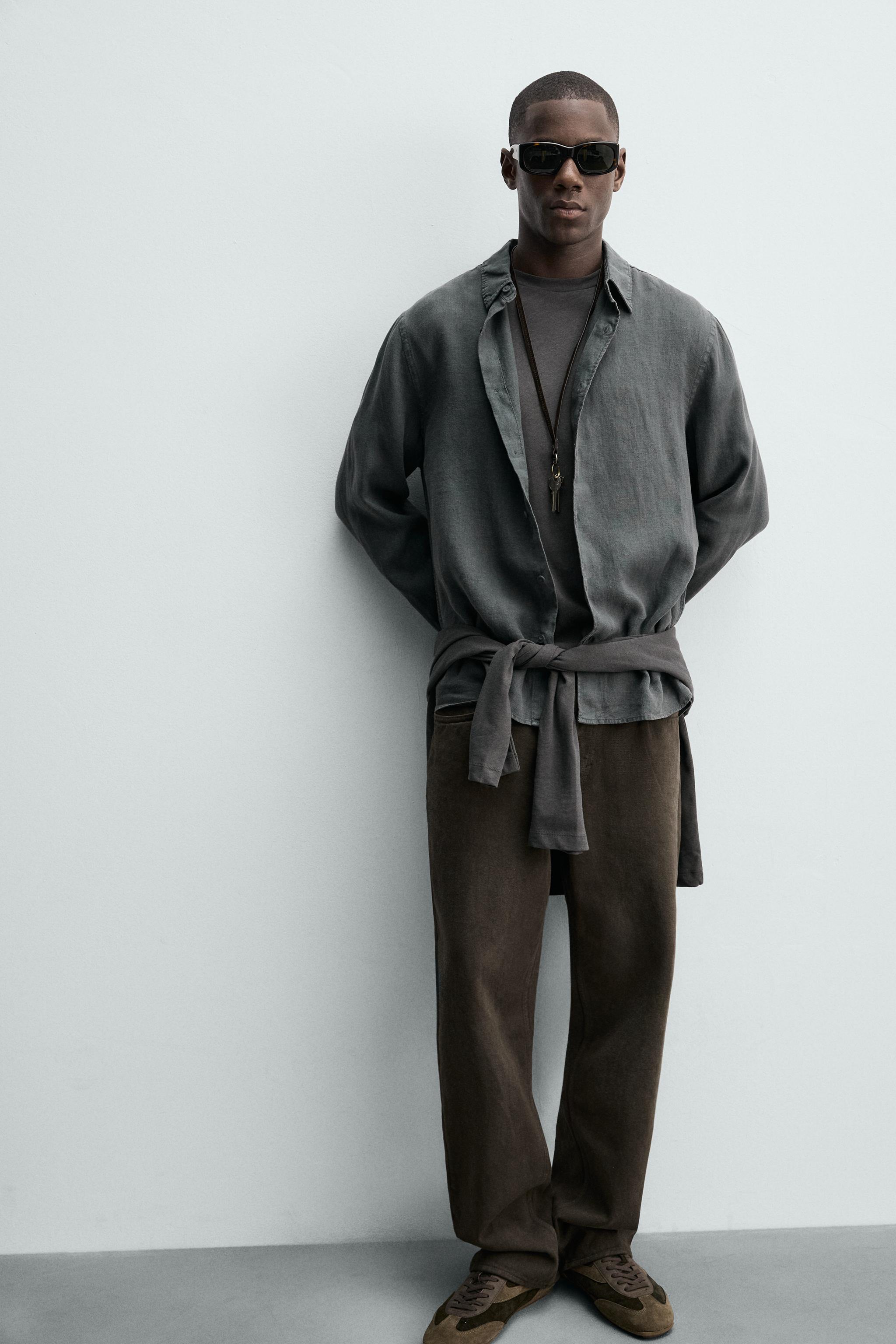 100% LINEN REGULAR FIT SHIRT
